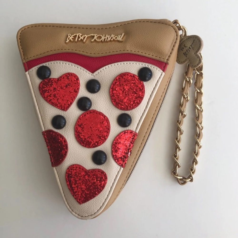 Betsey Johnson Pizza wristlet